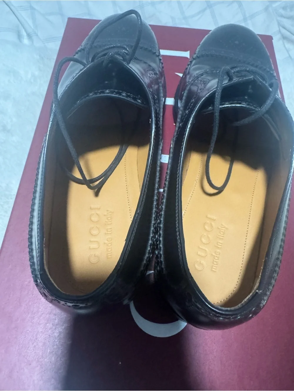 Gucci Black Brogue Men's Oxfords